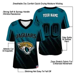 personalized jacksonville jaguars halftone fade teal black jersey best selling