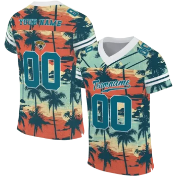 personalized jacksonville jaguars horizon palm sunset jersey best selling