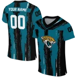 personalized jacksonville jaguars striped texture teal jersey best selling