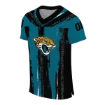personalized jacksonville jaguars striped texture teal jersey best selling