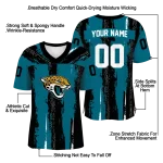 personalized jacksonville jaguars striped texture teal jersey best selling