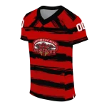personalized jacksonville state gamecocks art stripe red jersey best selling