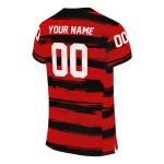 personalized jacksonville state gamecocks art stripe red jersey best selling