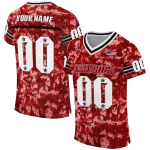 personalized jacksonville state gamecocks camouflage abstract red jersey best selling