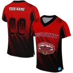 personalized jacksonville state gamecocks halftone flow red black jersey best selling