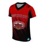personalized jacksonville state gamecocks halftone flow red black jersey best selling