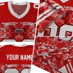personalized jacksonville state gamecocks mirrored pattern red jersey best selling
