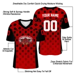 personalized jacksonville state gamecocks stacked rectangle red jersey best selling