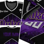 personalized james madison dukes halftone slant purple black jersey best selling