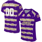 personalized james madison dukes layered grids purple jersey best selling