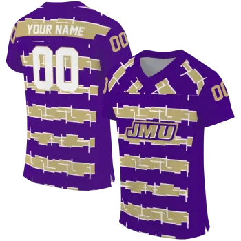 personalized james madison dukes layered grids purple jersey best selling