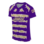 personalized james madison dukes layered grids purple jersey best selling