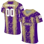 personalized james madison dukes rugged stripes purple jersey best selling