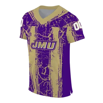 personalized james madison dukes rugged stripes purple jersey fashion forward