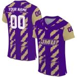 personalized james madison dukes stripe block purple jersey best selling