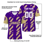 personalized james madison dukes stripe block purple jersey best selling