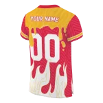 personalized kansas city chiefs dripping flames red white jersey best selling