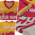 personalized kansas city chiefs dripping flames red white jersey best selling