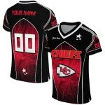 personalized kansas city chiefs halftone slant red black jersey best selling