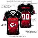personalized kansas city chiefs halftone slant red black jersey best selling