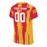 personalized kansas city chiefs striped texture red jersey best selling