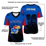 personalized kansas jayhawks halftone flow blue black jersey best selling