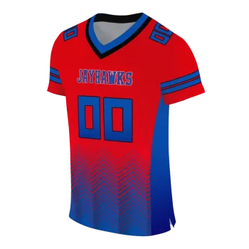 personalized kansas jayhawks halftone sweep crimson black jersey fashion forward