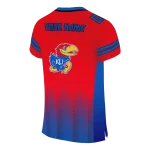 personalized kansas jayhawks halftone sweep crimson black jersey best selling