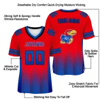 personalized kansas jayhawks halftone sweep crimson black jersey best selling