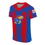 personalized kansas jayhawks rugged stripes blue jersey best selling