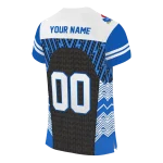 personalized kansas jayhawks tire arrows blue black white jersey best selling