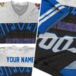 personalized kansas jayhawks tire arrows blue black white jersey best selling