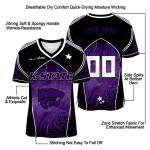 personalized kansas state wildcats halftone slant purple black jersey best selling