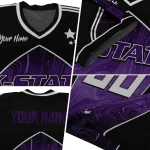 personalized kansas state wildcats halftone slant purple black jersey best selling