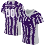 personalized kansas state wildcats stripe splatter purple jersey best selling