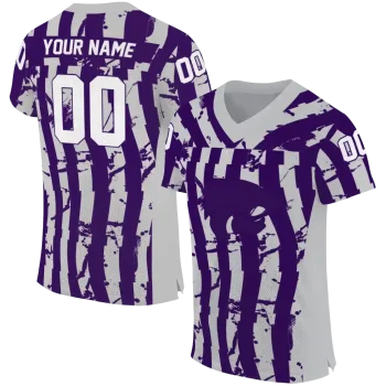 personalized kansas state wildcats stripe splatter purple jersey best selling