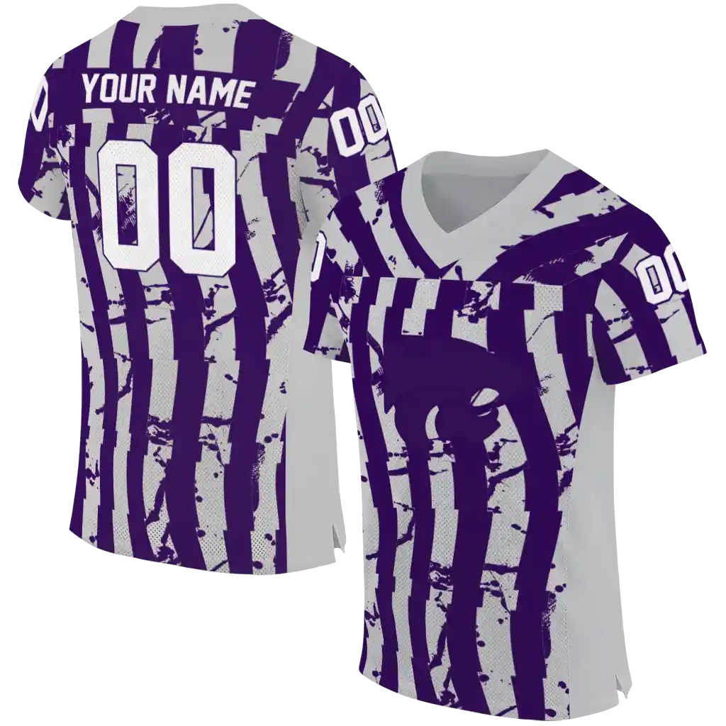 personalized kansas state wildcats stripe splatter purple jersey best selling personalized kansas state wildcats stripe splatter purple jersey best selling