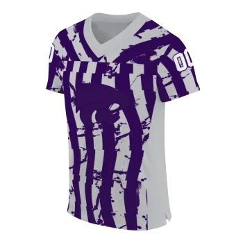 personalized kansas state wildcats stripe splatter purple jersey fashion forward