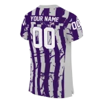 personalized kansas state wildcats stripe splatter purple jersey best selling