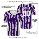 personalized kansas state wildcats stripe splatter purple jersey best selling