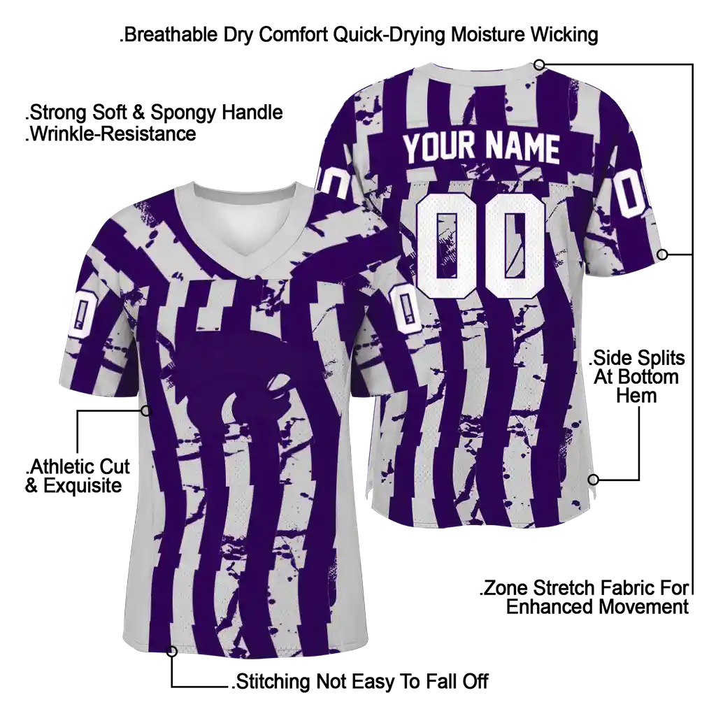 personalized kansas state wildcats stripe splatter purple jersey latest model personalized kansas state wildcats stripe splatter purple jersey latest model