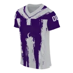personalized kansas state wildcats striped texture purple jersey best selling