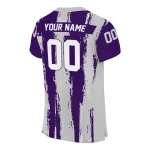 personalized kansas state wildcats striped texture purple jersey best selling