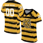 personalized kennesaw state owls art stripe gold jersey best selling