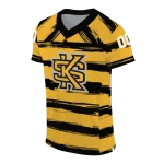 personalized kennesaw state owls art stripe gold jersey best selling