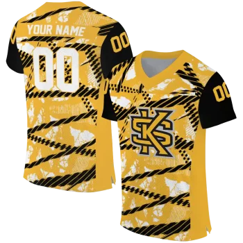 personalized kennesaw state owls camo shatter gold jersey best selling