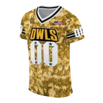 personalized kennesaw state owls camouflage abstract gold jersey best selling