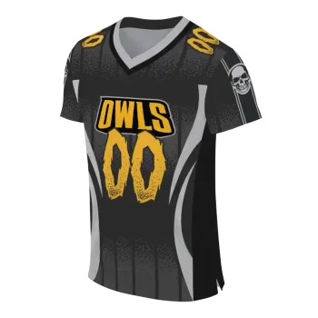 personalized kennesaw state owls dynamic dots black jersey fashion forward