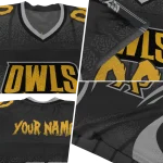 personalized kennesaw state owls dynamic dots black jersey best selling