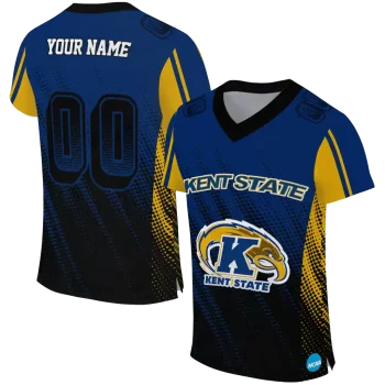 personalized kent state golden flashes halftone flow navy blue black jersey best selling